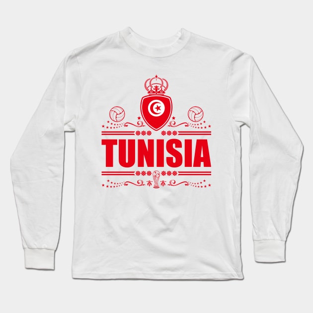 TUNISIA FOOTBALL GIFTS Long Sleeve T-Shirt by VISUALUV